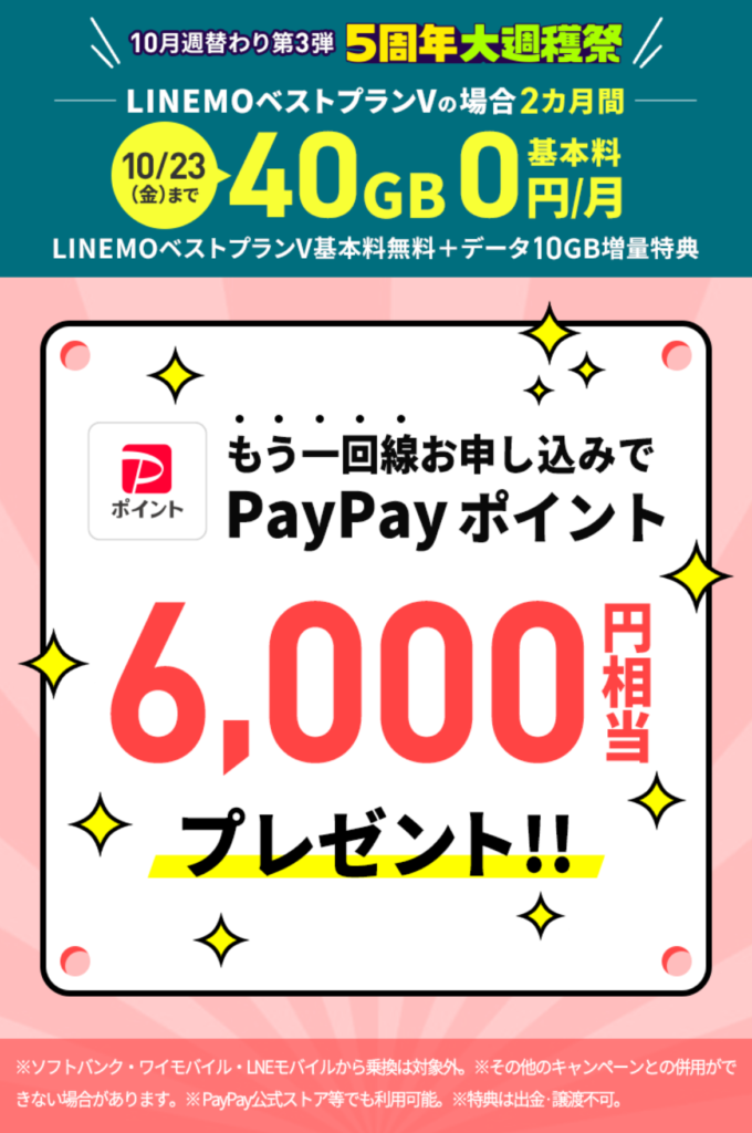 契約者向け追加申込キャンペーンの公式ページの画像