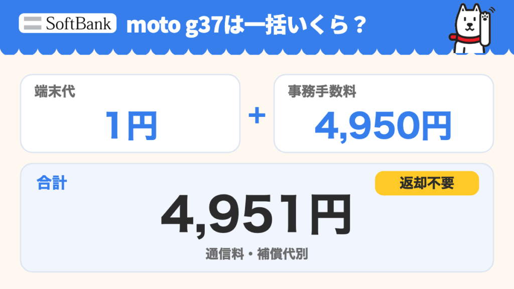 moto g37は一括いくら?