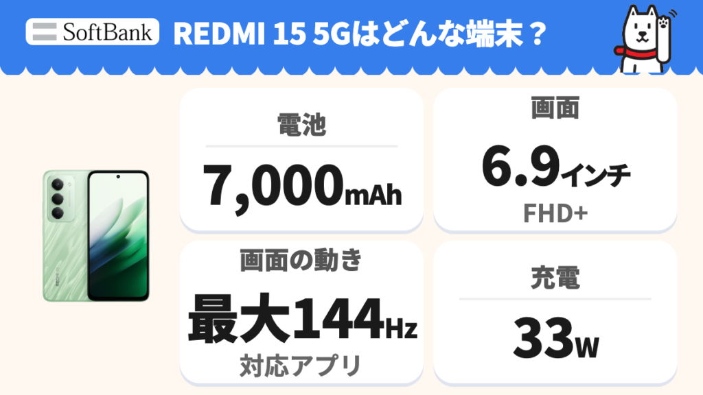 REDMI 15 5Gはどんな端末?